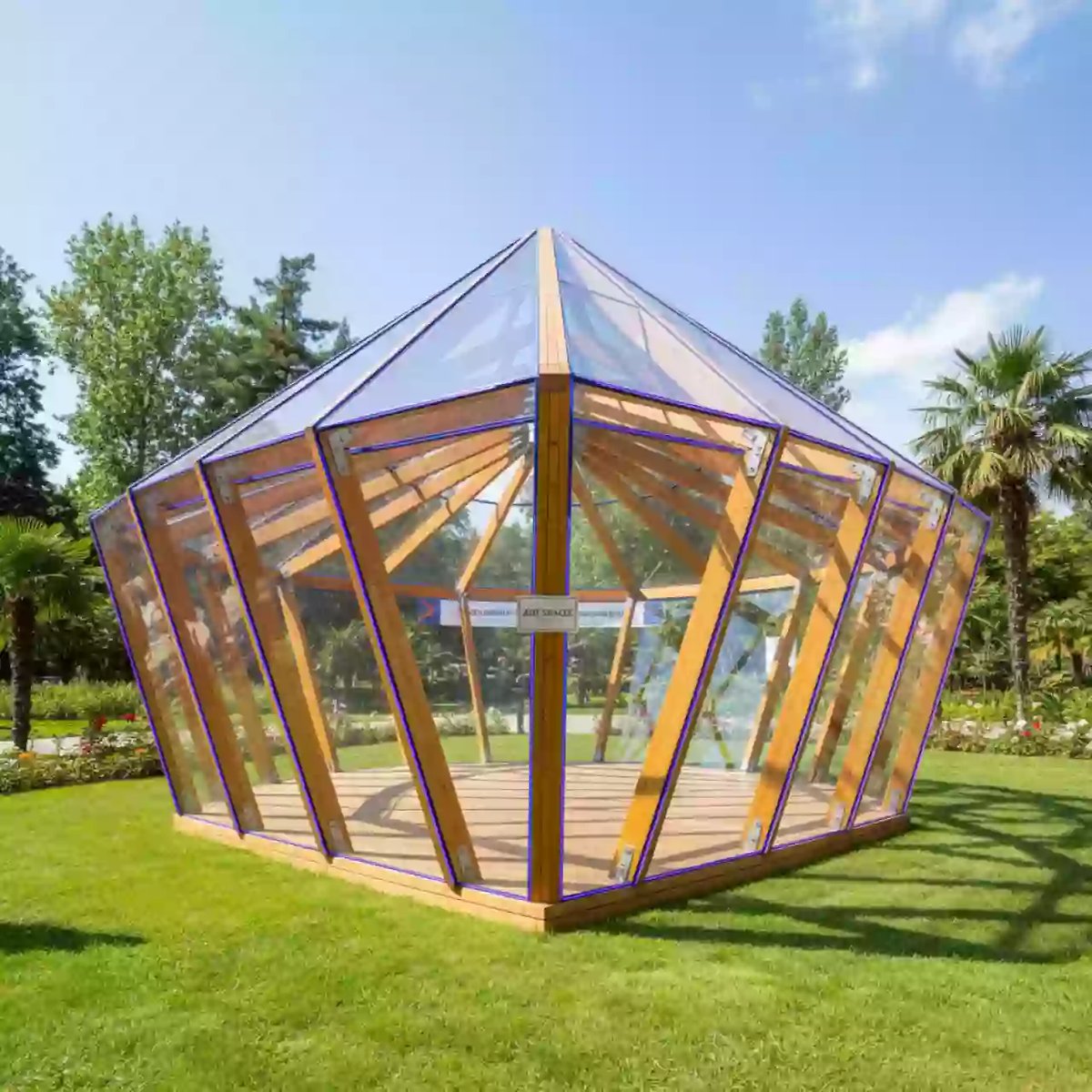 Аренда Шатер деревянный прозрачный 64 м² в комплексе «Дагомыс» — ART SPACE