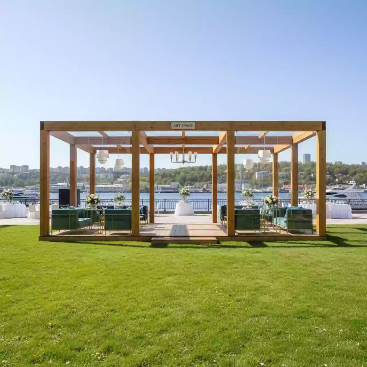 Аренда Шатер деревянный Wood RT 81 9 в ресторане «Паруса» — ART SPACE