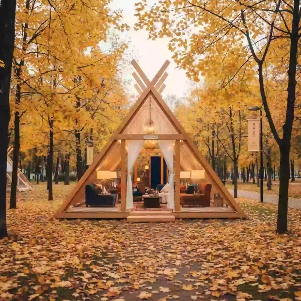 Аренда Шатер деревянный Wood в санатории «Октябрьский» — ART SPACE