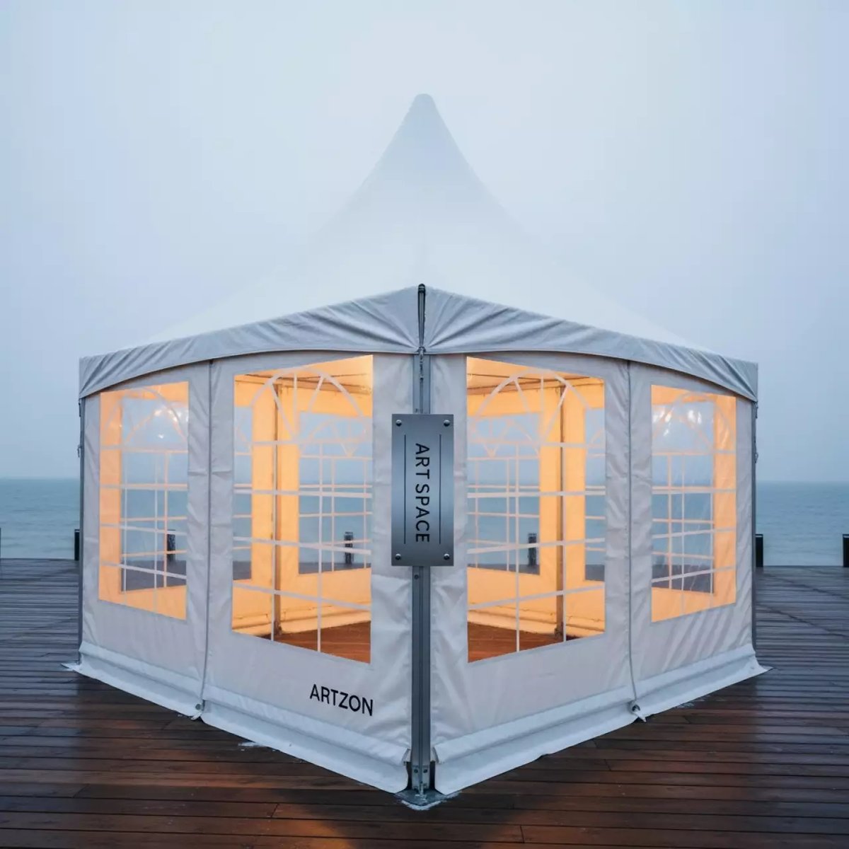 Аренда Шатер для городских мероприятий премиум Bizon 4х8 в пляжном комплексе VinoGrad — ART SPACE