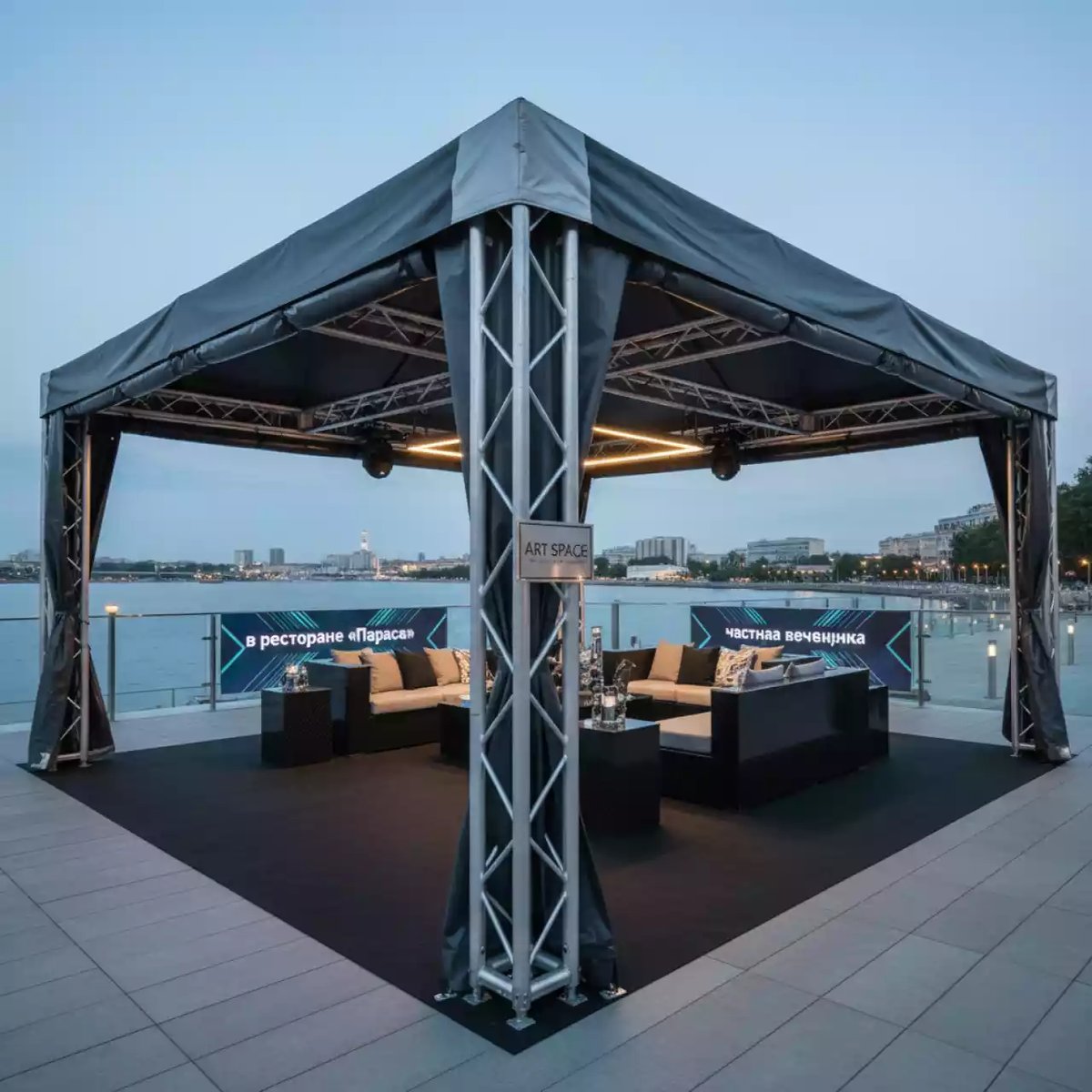 Аренда Шатер для мотоспорта и автоспорта премиум Bizon 4х6 в ресторане «Паруса» — ART SPACE