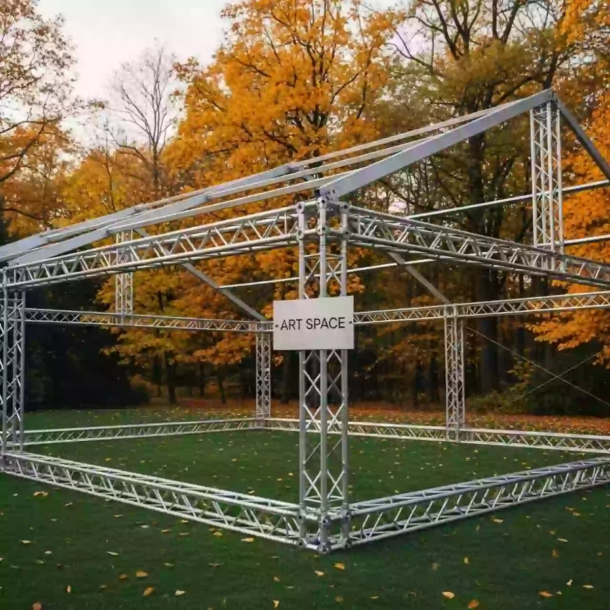 Аренда Шатер двухскатный из ферм 8х6 металлик на вилле «Анна» — ART SPACE