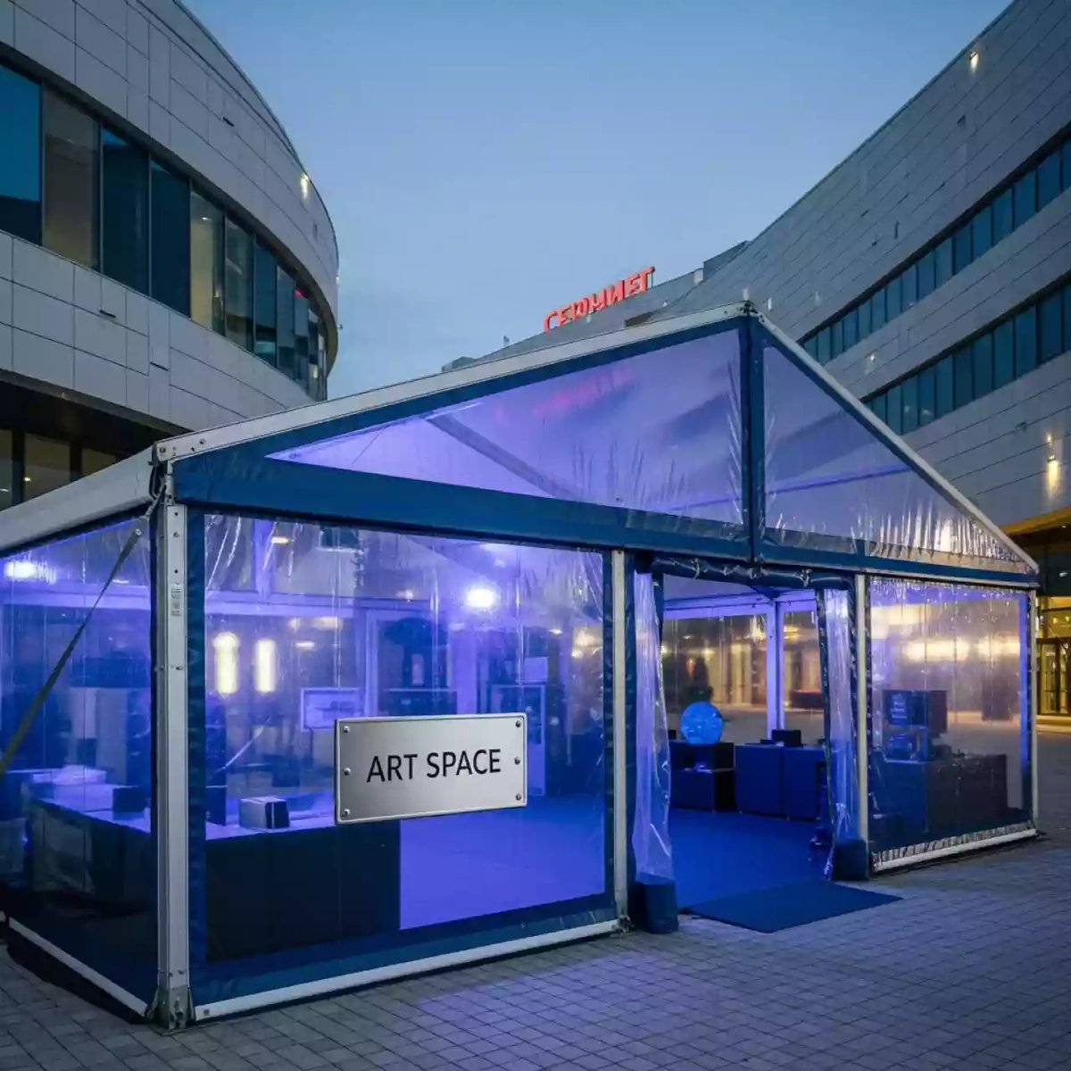 Аренда Шатер двускатный 15х10 на мероприятие в Керлинговом центре «Ледяной куб» — ART SPACE