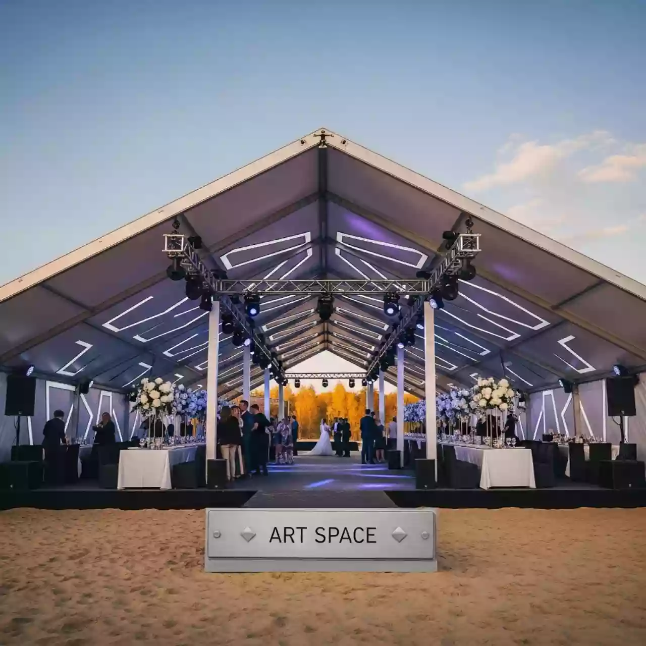 Аренда Шатер двускатный 15х35 м в пляжном комплексе VinoGrad — ART SPACE