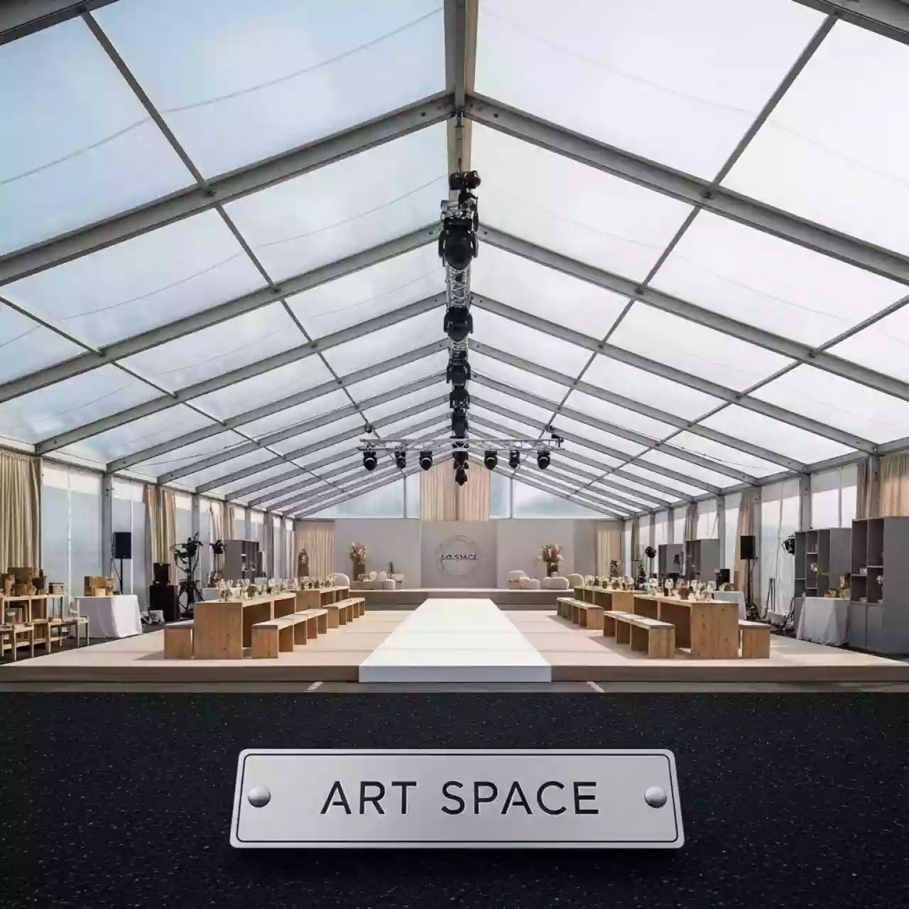 Аренда Шатер двускатный 15х45 м на Сочи Автодроме — ART SPACE