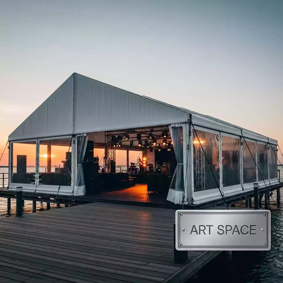 Аренда Шатер двускатный 25х15 в ресторане «Паруса» — ART SPACE