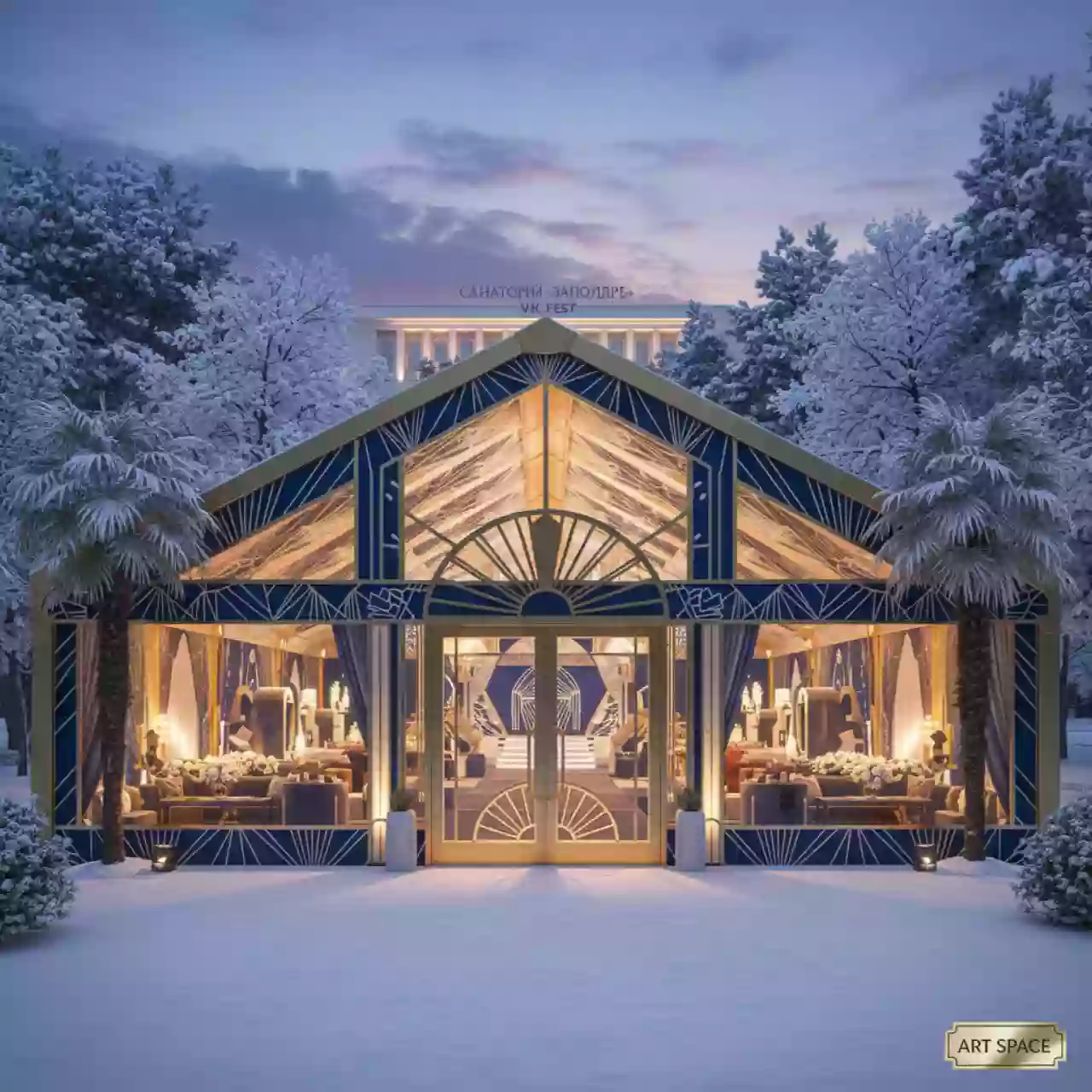 Аренда Шатер двускатный 25х15 в санатории «Заполярье» — ART SPACE