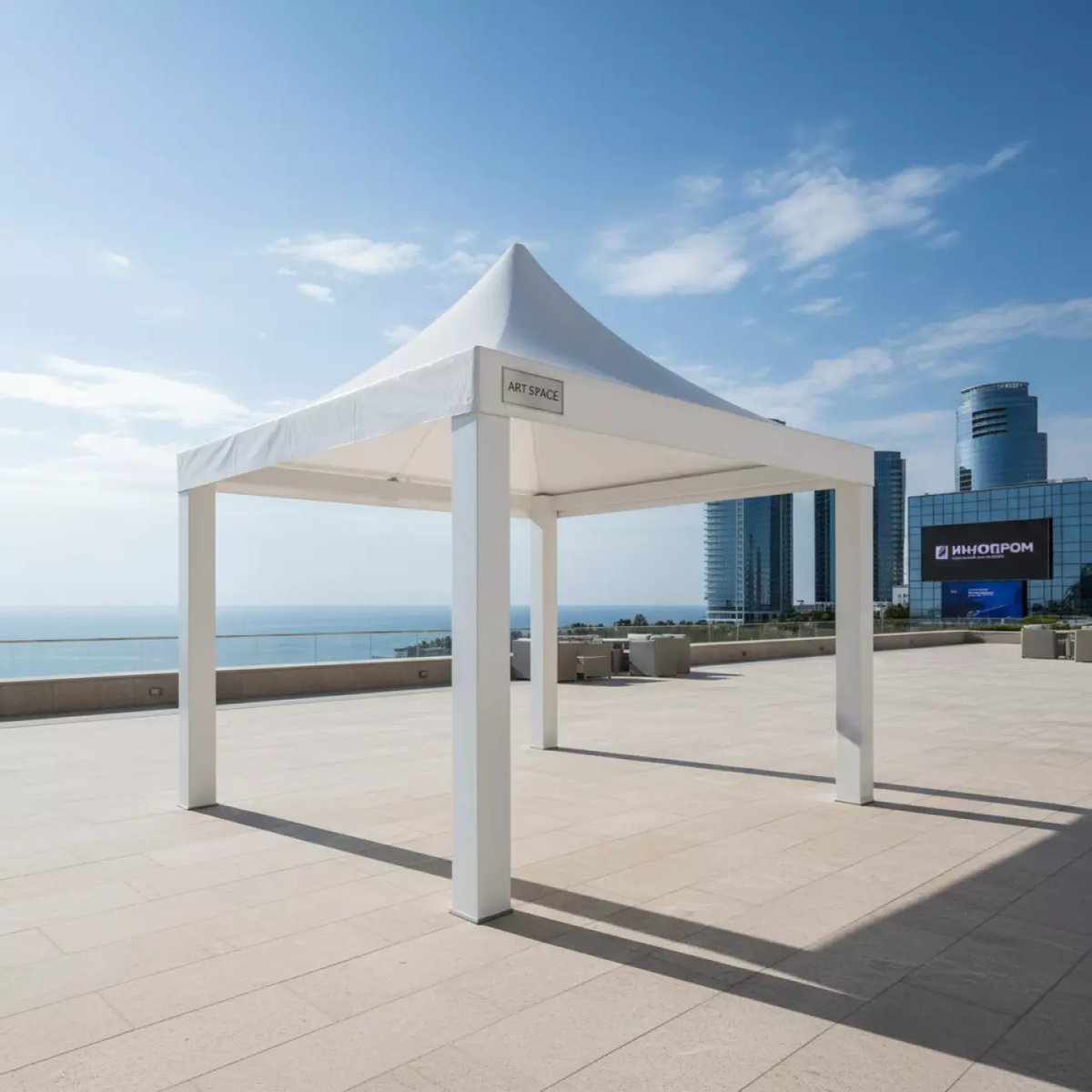 Аренда Шатер двускатный 3х3 для конференции в Grand Karat Sochi — ART SPACE