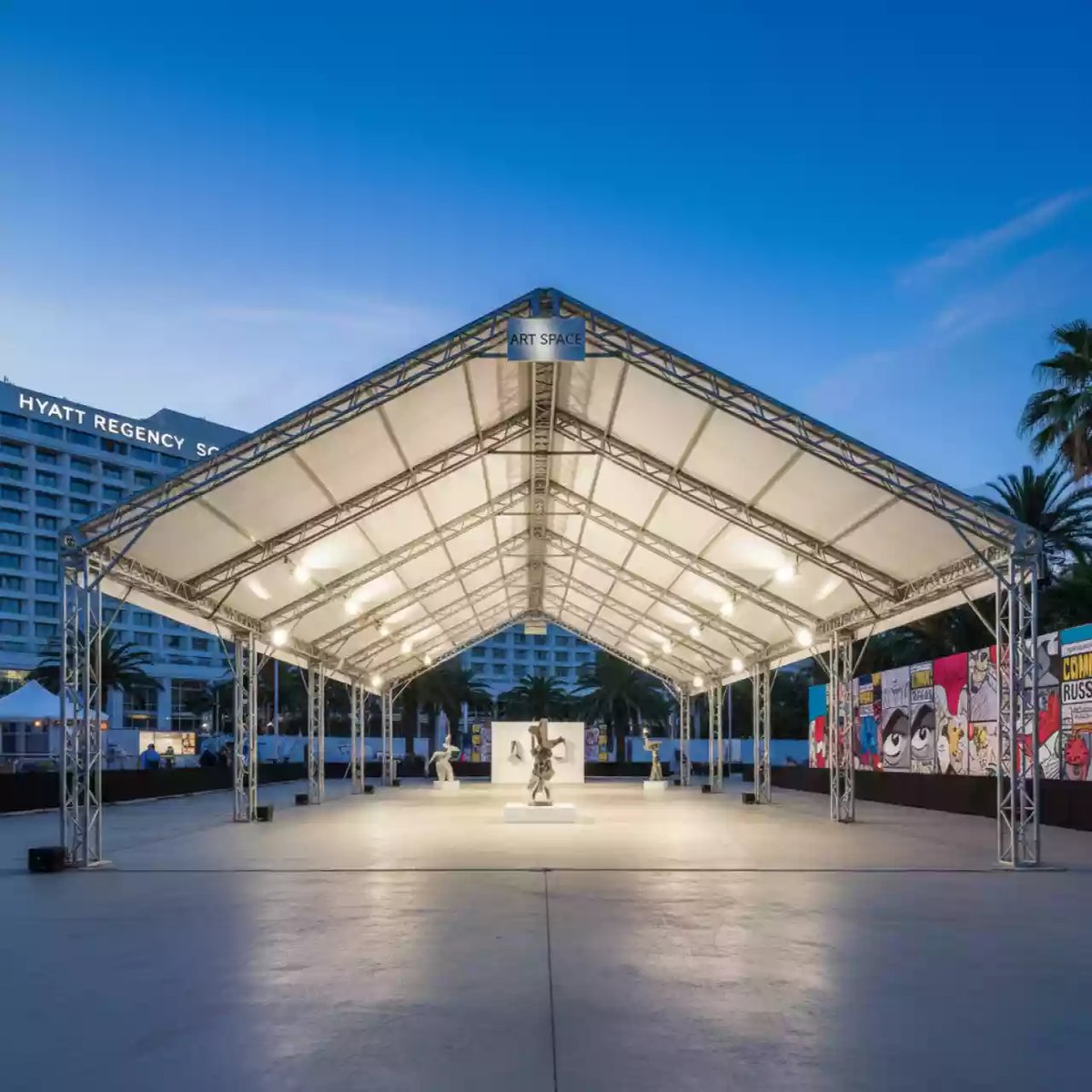 Аренда Шатер двускатный из ферм 8х6 металлик в отеле Hyatt Regency Sochi — ART SPACE