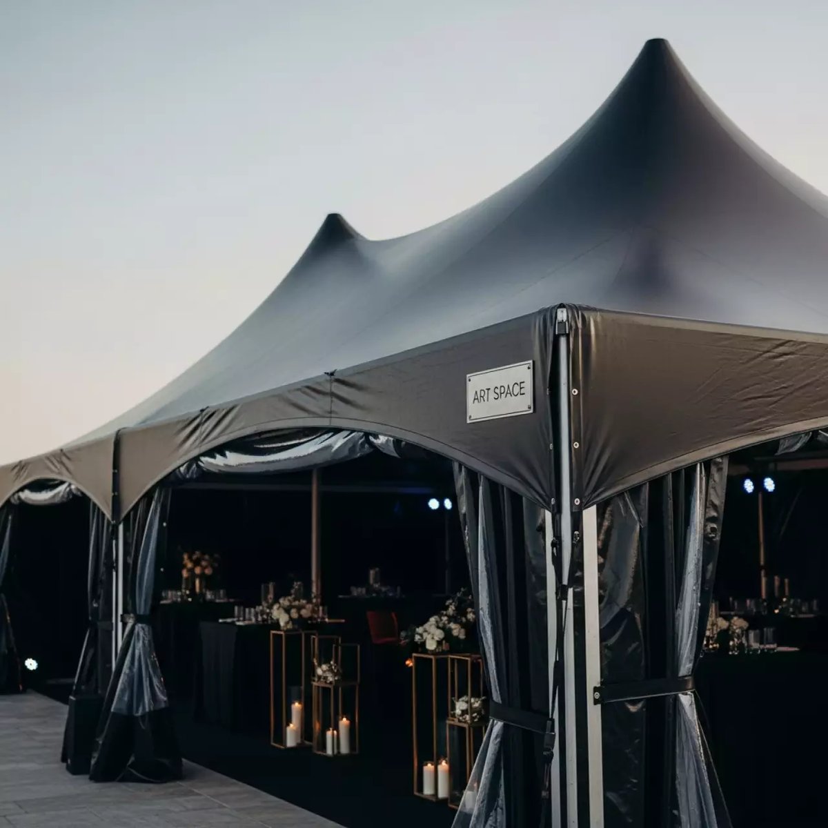 Аренда Шатер Expotent Standart 8х4 м черный в Bridge Resort — ART SPACE