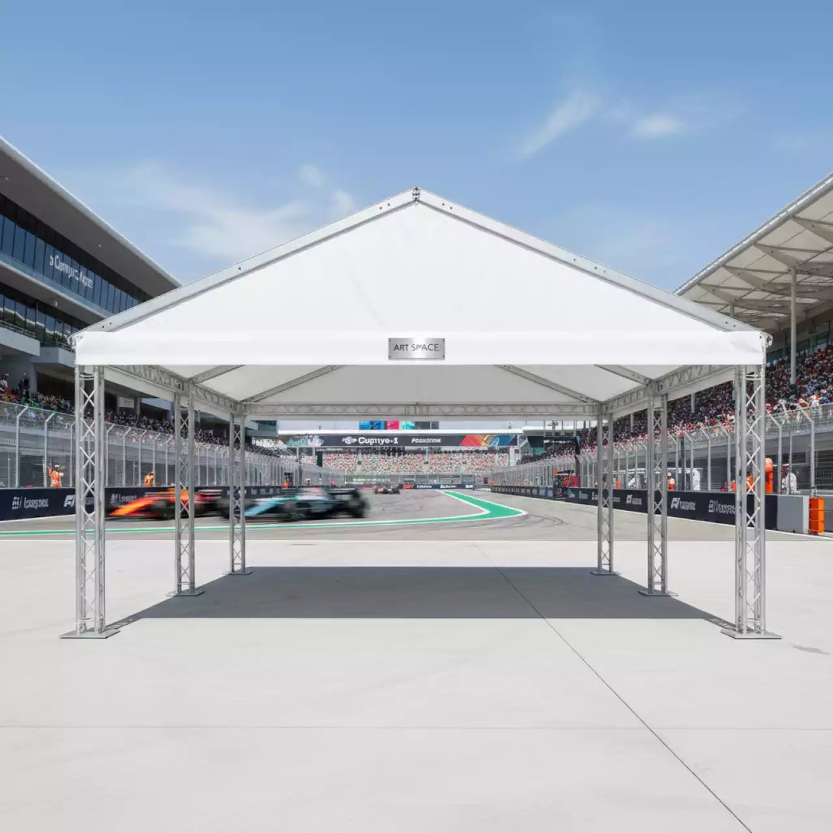 Аренда Шатер из ферм двускатный 8х6 м металлик в Сириус Арене — ART SPACE