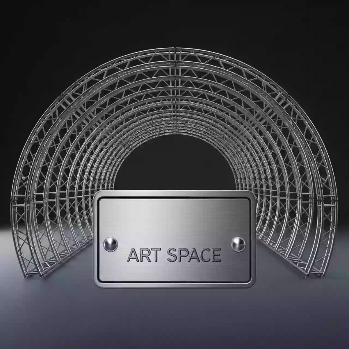 Аренда Шатер из ферм тоннельный 10х8 м металлик в Omega Sirius — ART SPACE