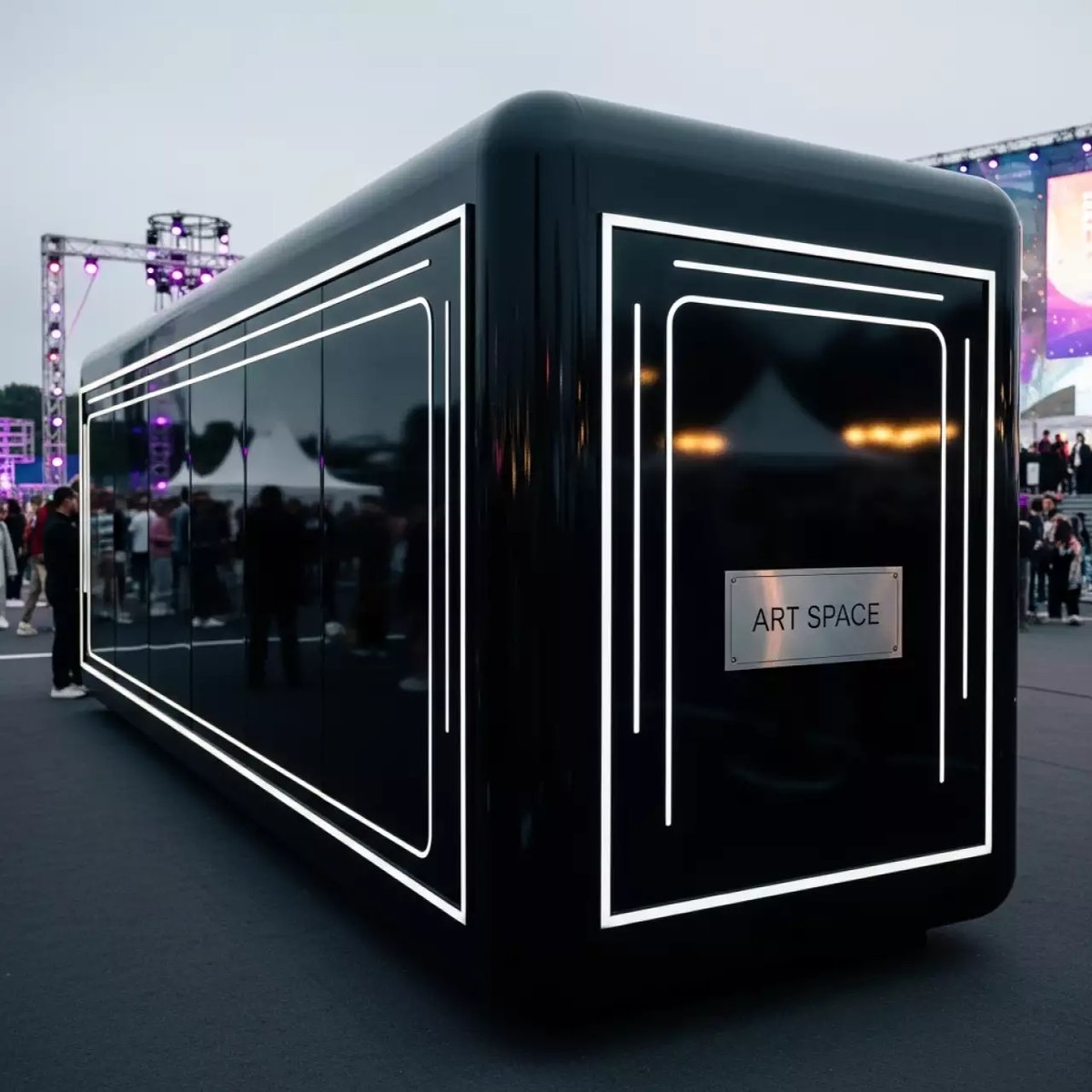 Аренда Шатер Кайт 4х4 черный на территории Морпорта Сочи — ART SPACE