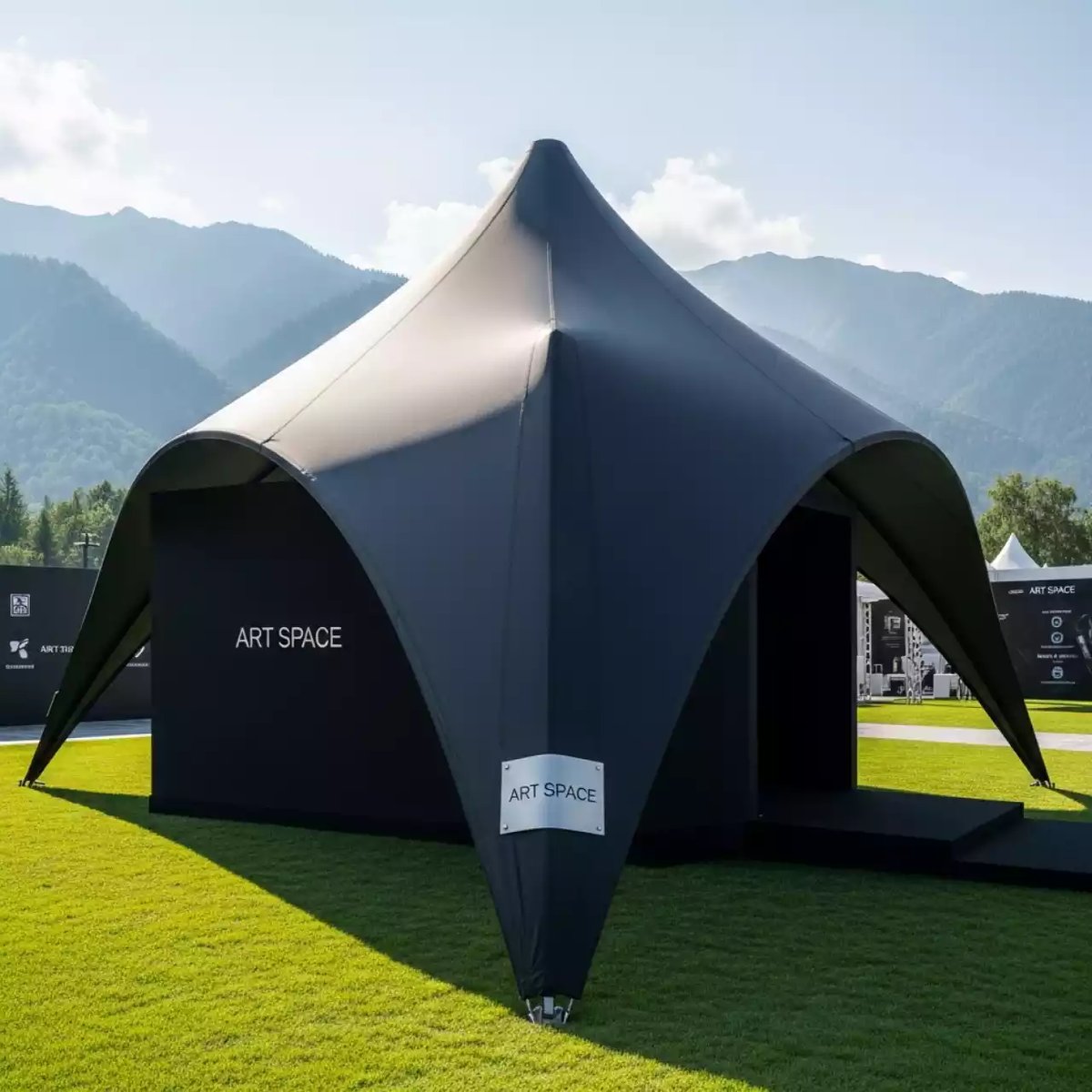 Аренда Шатер Кайт выставочный 8х12 м черный в Гранд Отель Поляна — ART SPACE