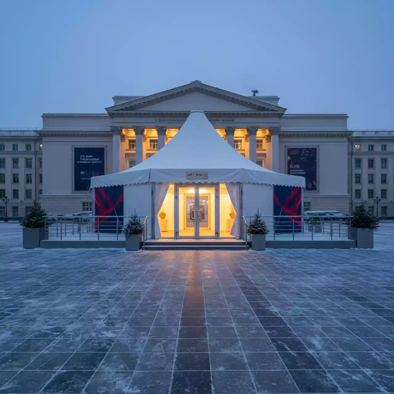 Аренда Шатер классический большой 15х30 м в Зале органной и камерной музыки — ART SPACE