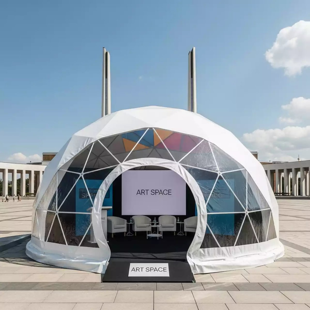 Аренда Шатер купол геодезический на Медальной площади — ART SPACE