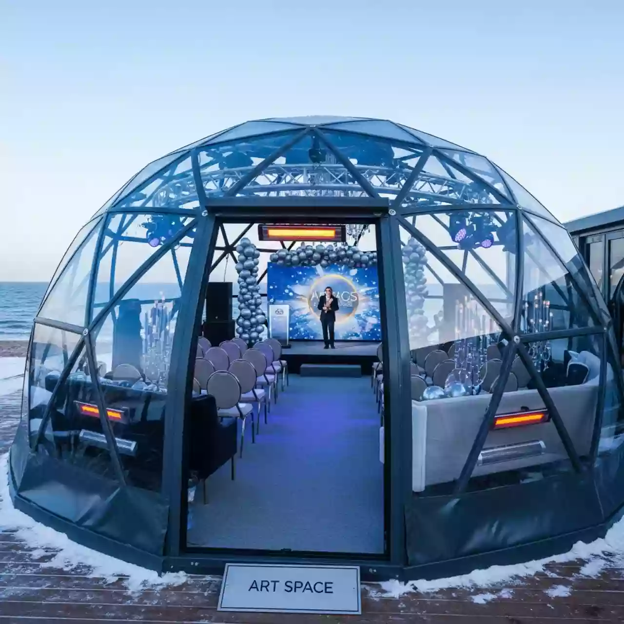 Аренда Шатер купольный 15х10 для конференций на пляжных клубах Хосты — ART SPACE