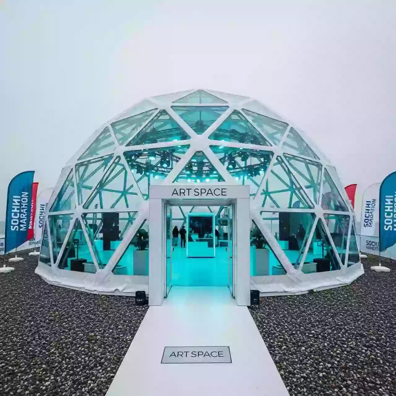 Аренда Шатер купольный 20х10 для конференций на пляжных клубах Хосты — ART SPACE