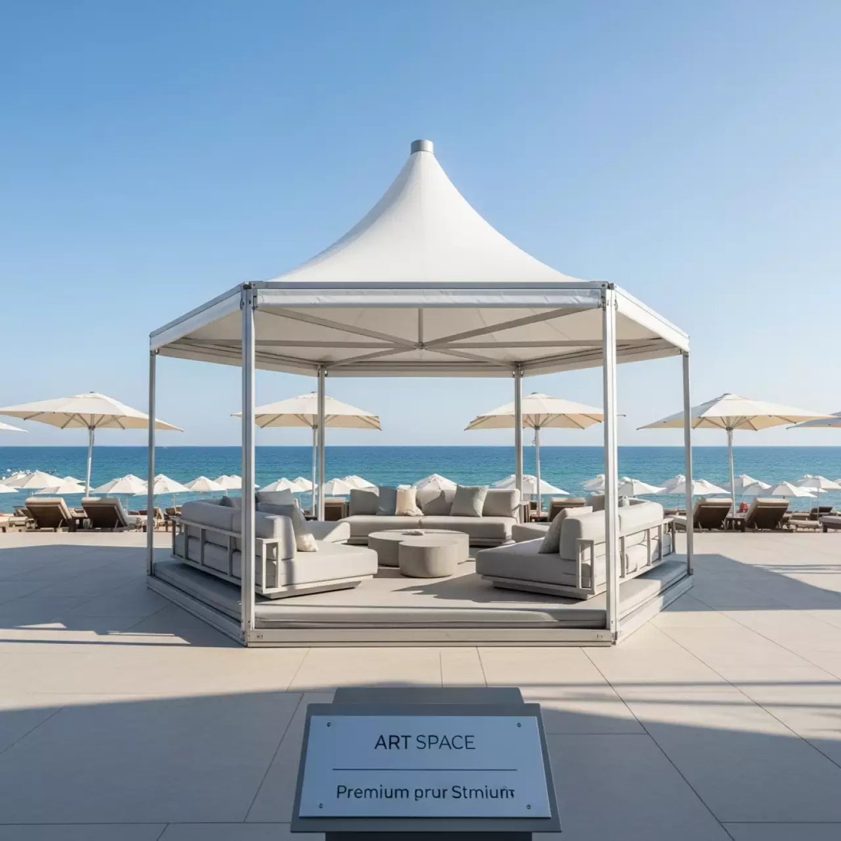 Аренда Шатер лаундж гексагональный в пляжном комплексе VinoGrad — ART SPACE