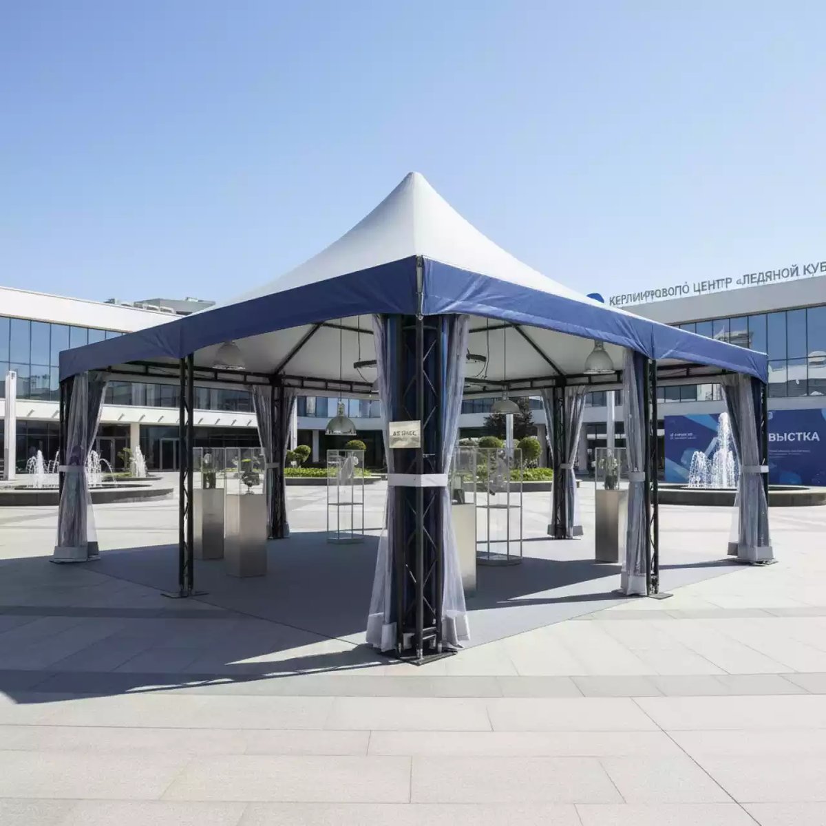 Аренда Шатер летнее кафе 4х7 м в Керлинговом центре «Ледяной куб» — ART SPACE