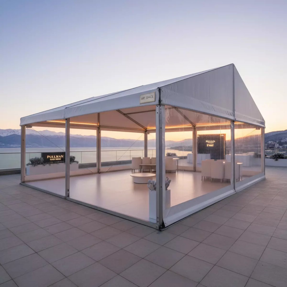 Аренда Шатер летнее кафе 4х7 в Pullman Sochi Centre — ART SPACE