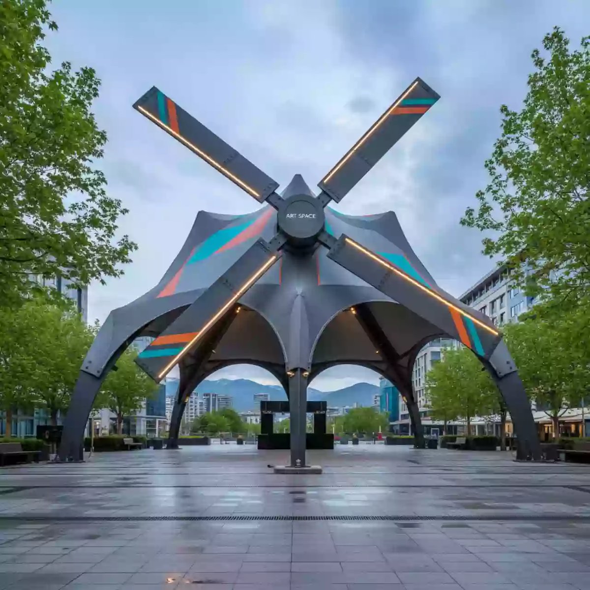 Аренда Шатер летнее кафе мельница в Mercure Сочи Центр — ART SPACE