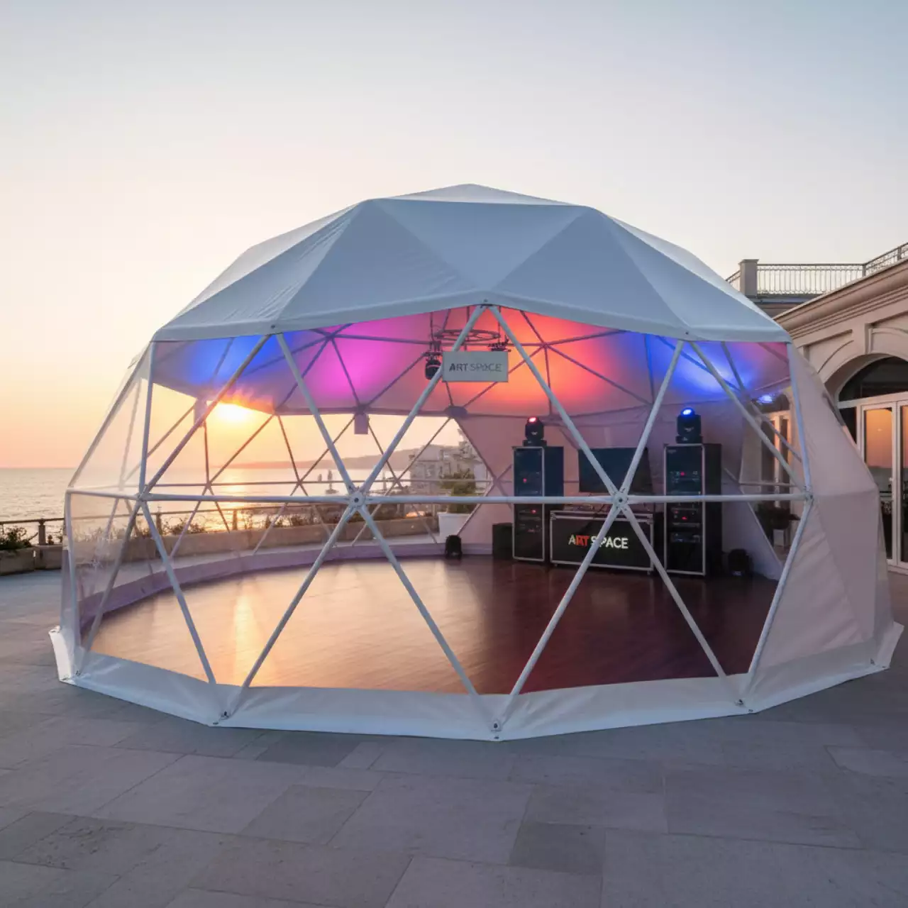 Аренда Шатер многогранный D 20 м в ресторане «Sanremo» — ART SPACE