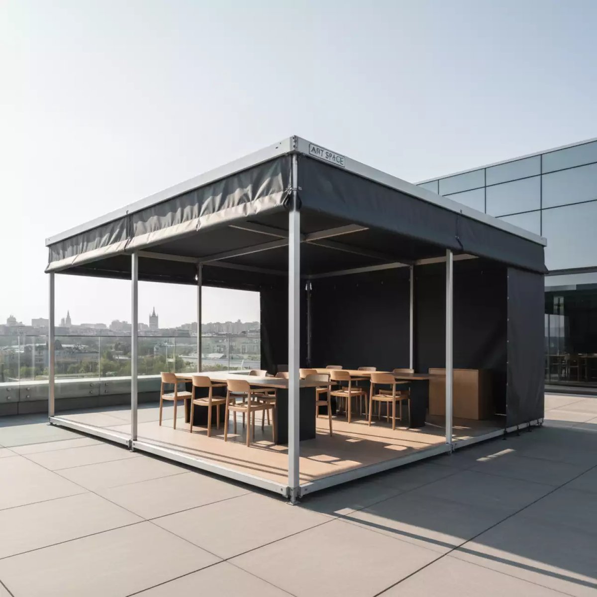 Аренда Шатер мобильный 10х5 м в ресторане «Паруса» — ART SPACE