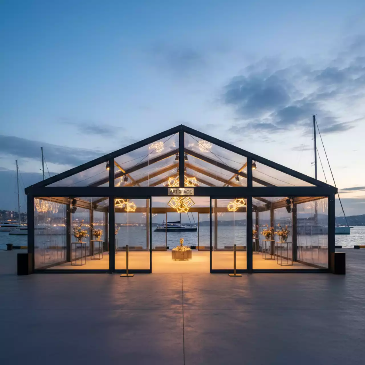 Аренда Шатер на свадьбу на парусной регате (Сочи) — ART SPACE