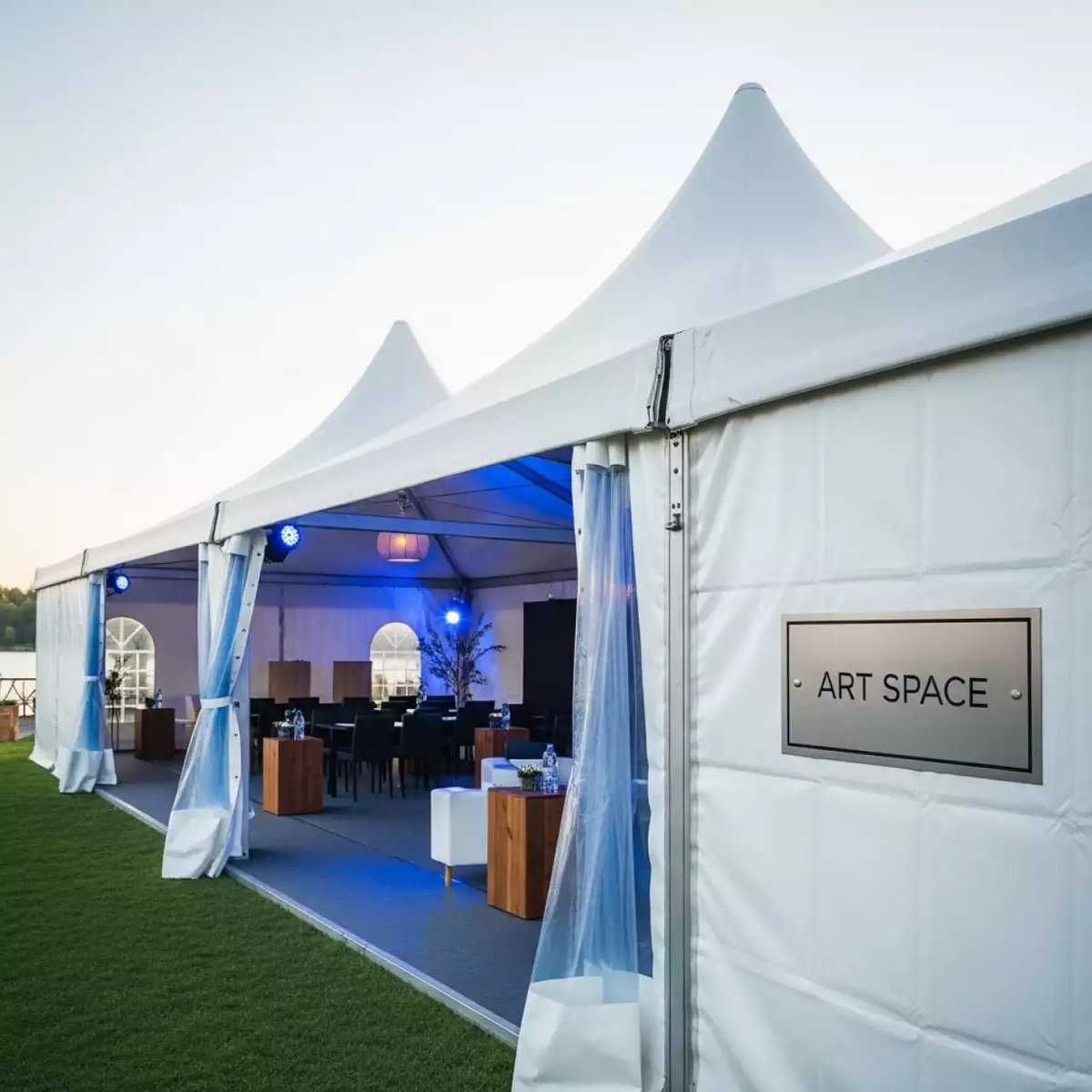 Аренда Шатер пагода 15х10 м для конференций в ресторане «Плакучая Ива» — ART SPACE