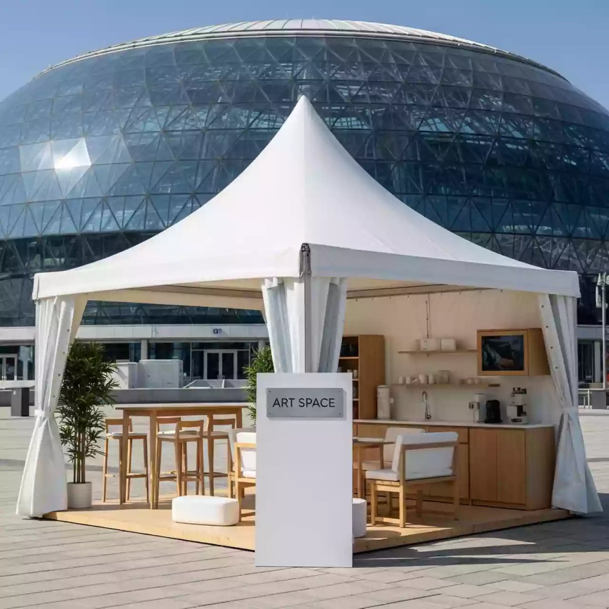 Аренда Шатер пагода 3 в ледовом дворце «Большой» — ART SPACE