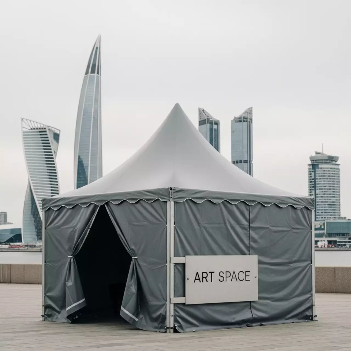 Аренда Шатер пагода серый 4х4 м на Имеретинской набережной — ART SPACE