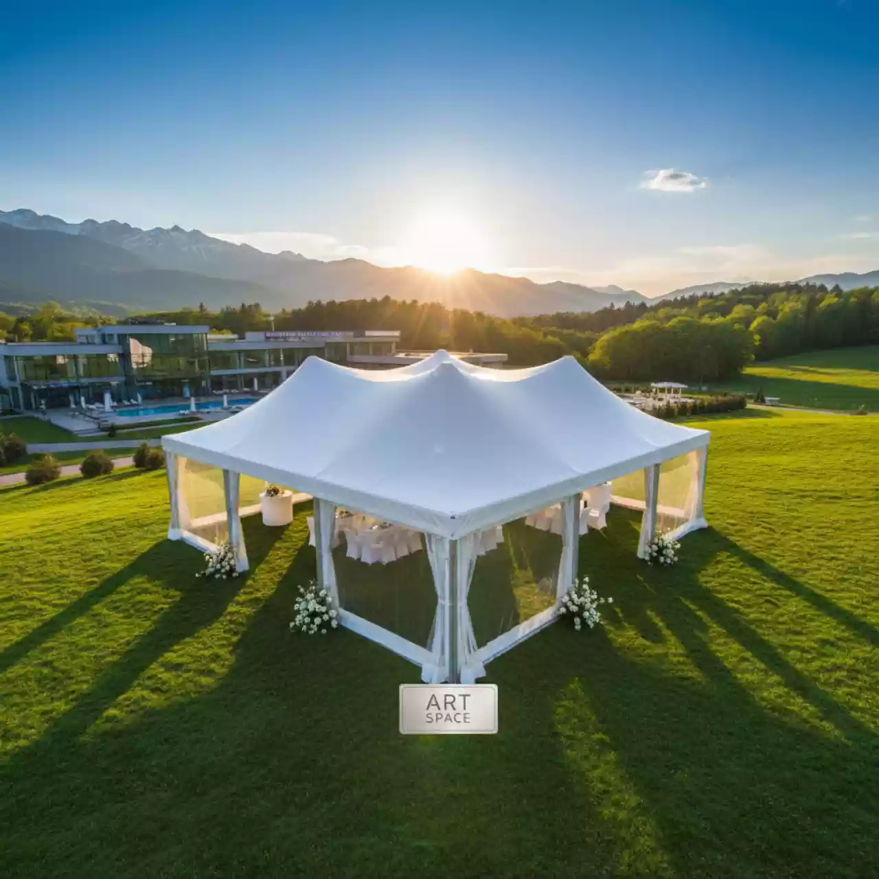 Аренда Шатер павильон 25х25 м в Поляна 1389 Отель и Спа — ART SPACE