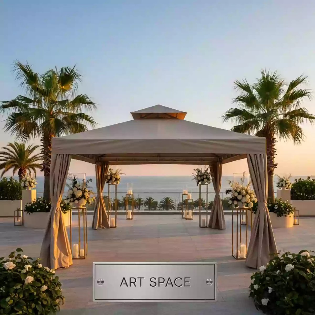 Аренда Шатер павильон AFM 1032FB бежевый 4х4 в Alpha Sirius — ART SPACE