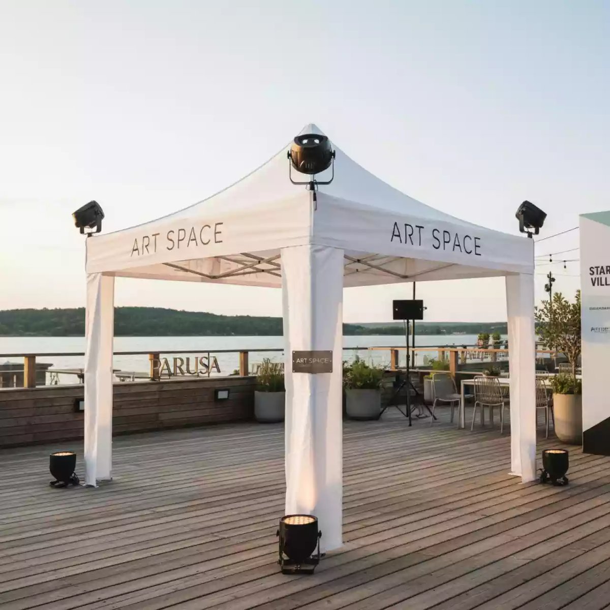 Аренда Шатер раздвижной премиум Бизон 2х3 в ресторане «Паруса» — ART SPACE