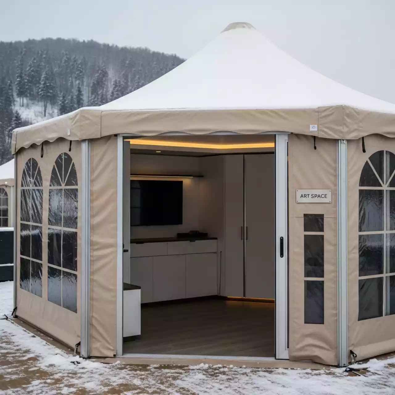 Аренда Шатер раздвижной премиум Бизон 4х6 в Swissôtel Resort Sochi Kamelia — ART SPACE