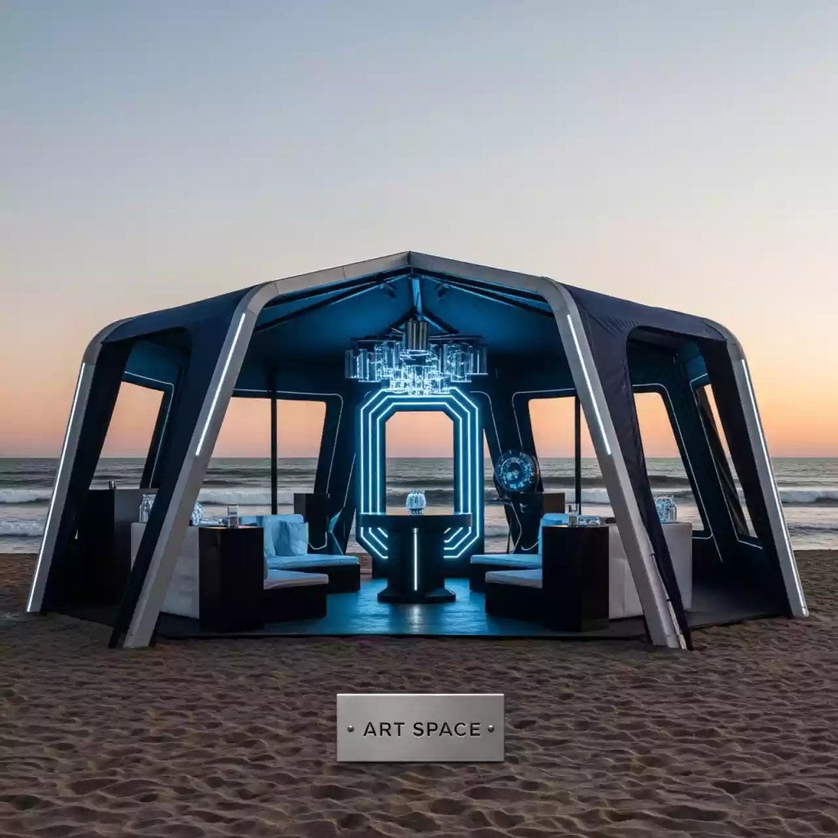Аренда Шатер ритуальный премиум Bizon 3х4,5 м на пляже «Ривьера» — ART SPACE