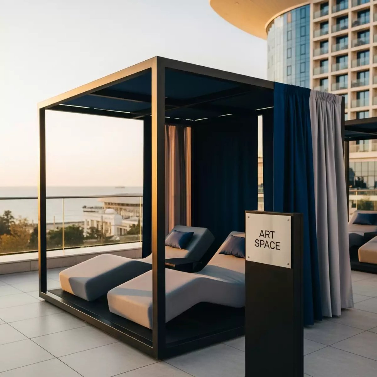 Аренда Шатер с лежаками и навесом Oyku в Imeretinskiy Hotel — ART SPACE