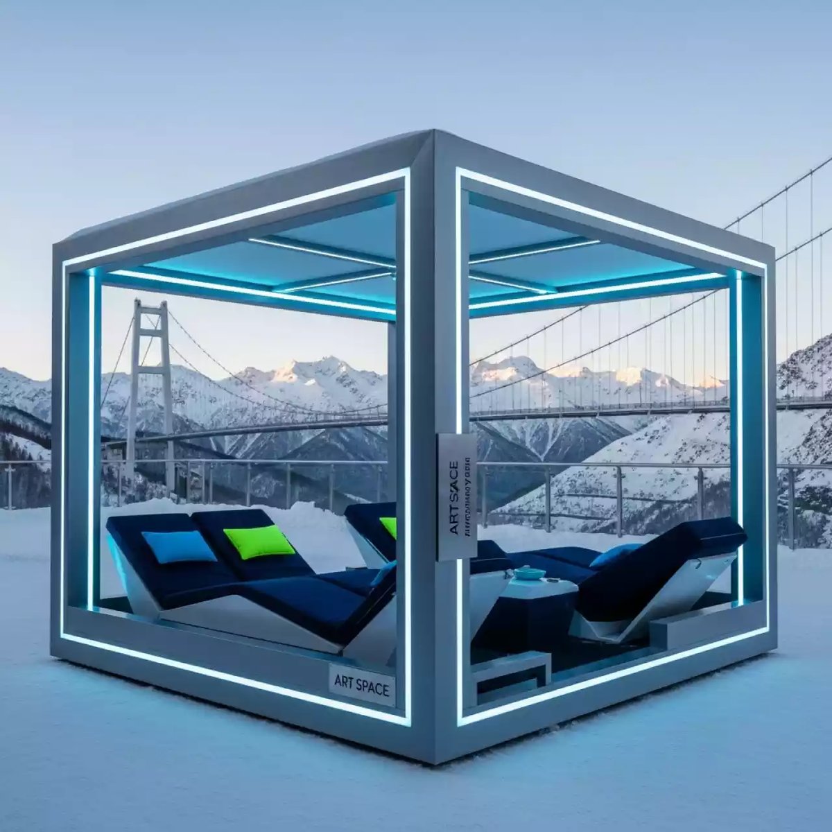 Аренда Шатер с лежаками Maldive в Skypark Sochi — ART SPACE