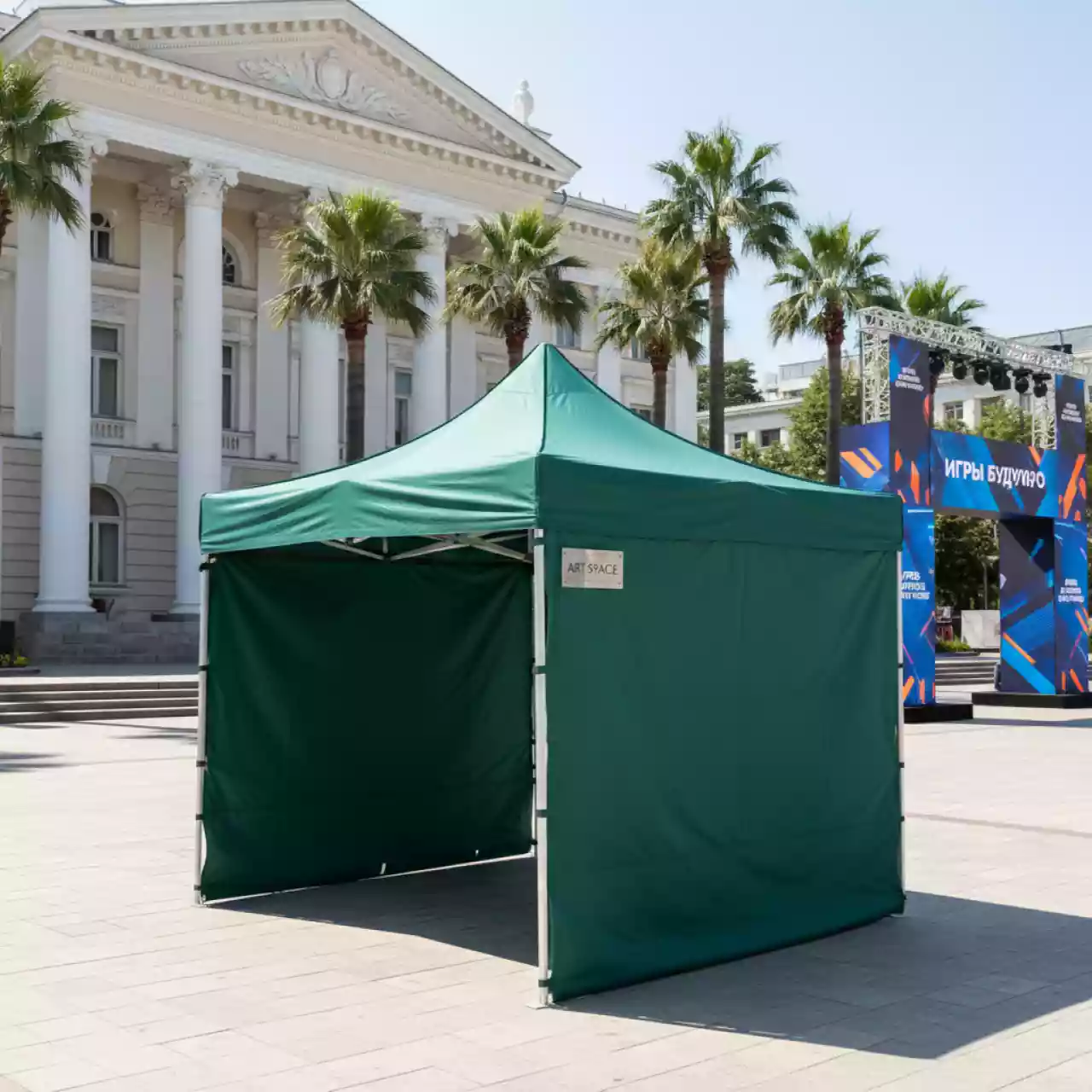 Аренда Шатер садовый AFM 1036NA 3х3 м 2,4х2,4 м зеленый в Зимнем театре — ART SPACE