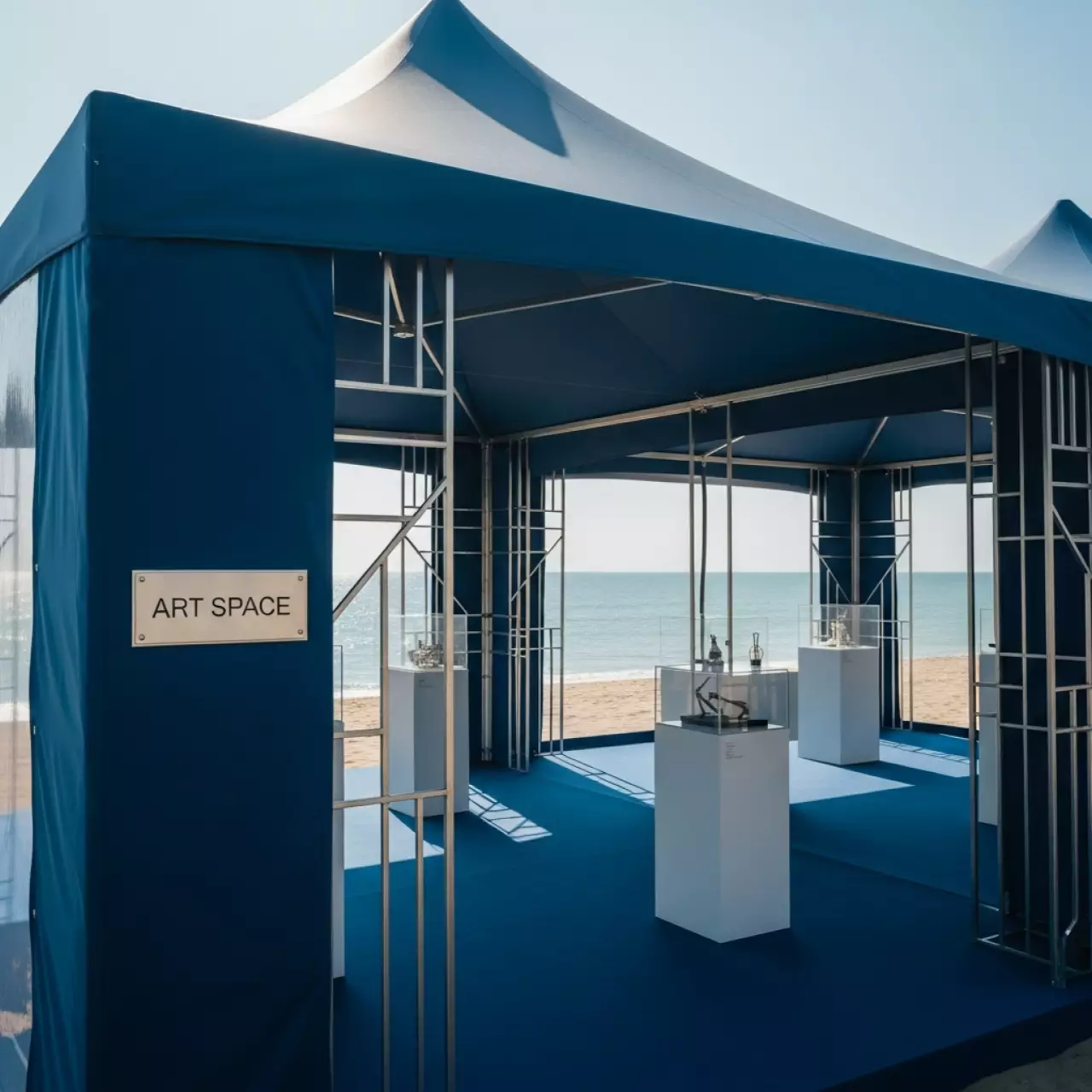 Аренда Шатер садовый с сеткой AFM 1061NB Blue на пляже «Ривьера» — ART SPACE
