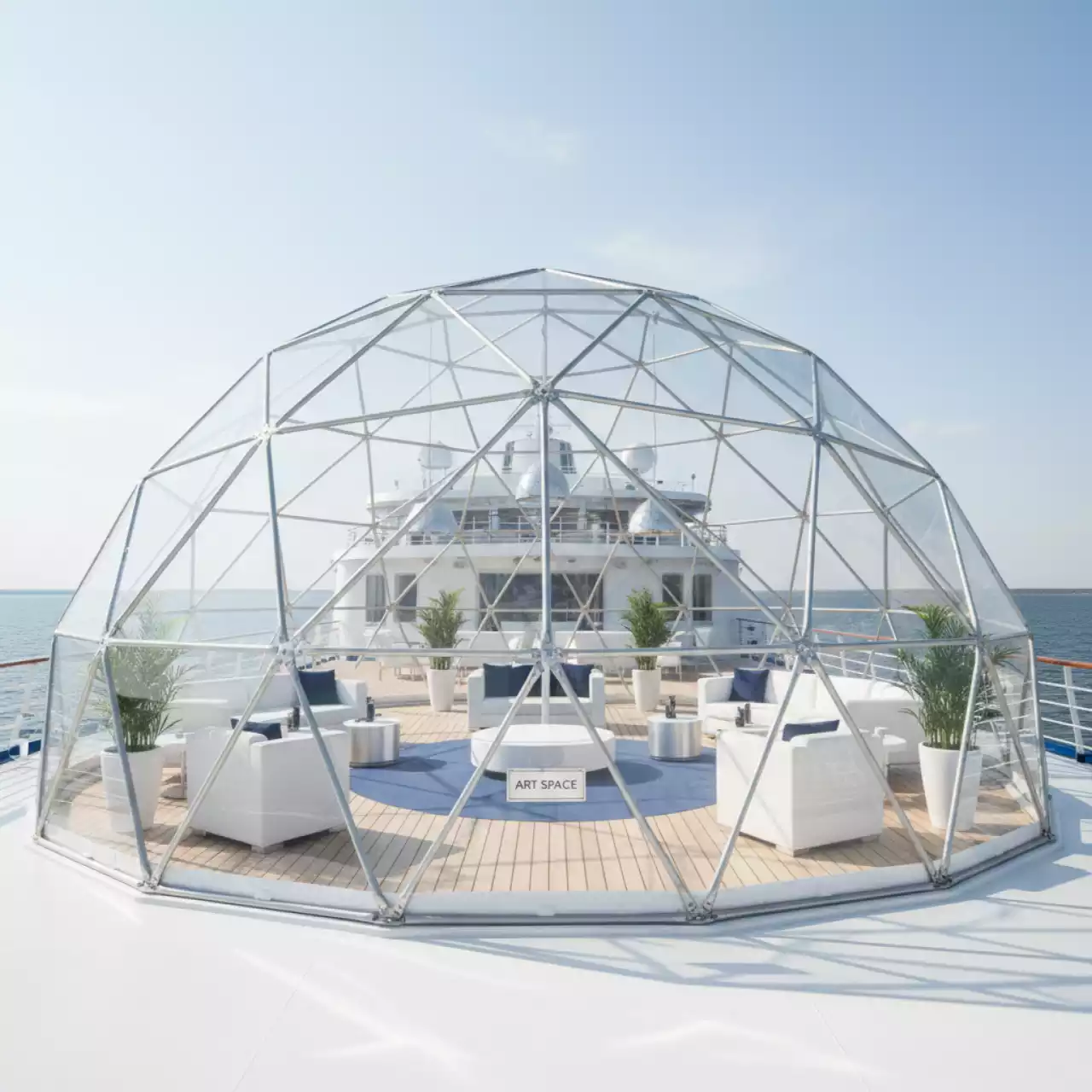 Аренда Шатер сфера 18х18 м на теплоходе «Дагомыс» — ART SPACE