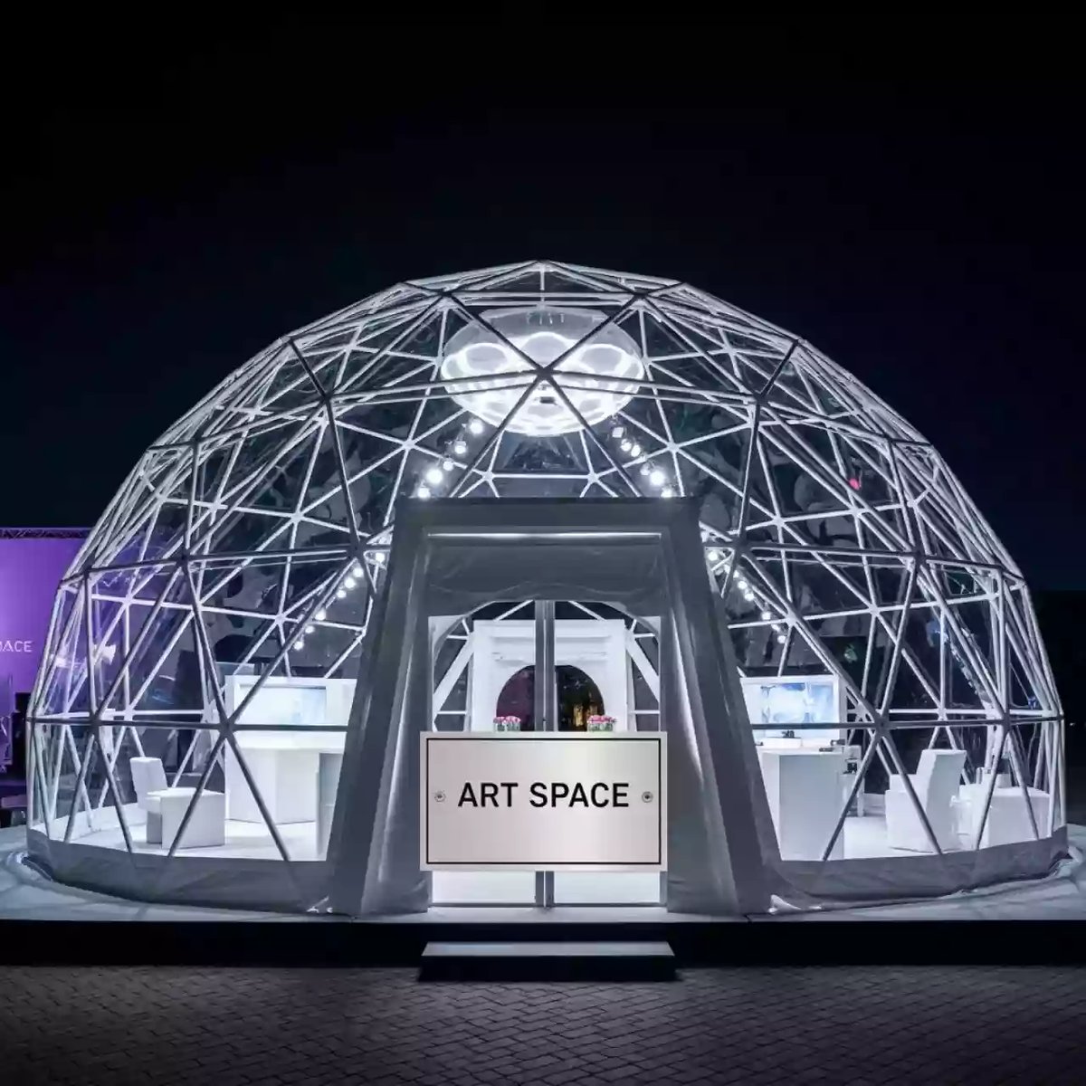 Аренда Шатер сферический купол диаметр 12 м в Green Flow Hotel — ART SPACE