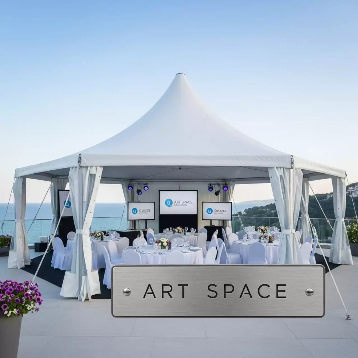Аренда Шатер шестигранник свадебный 10х8 м в City Park Hotel Sochi — ART SPACE