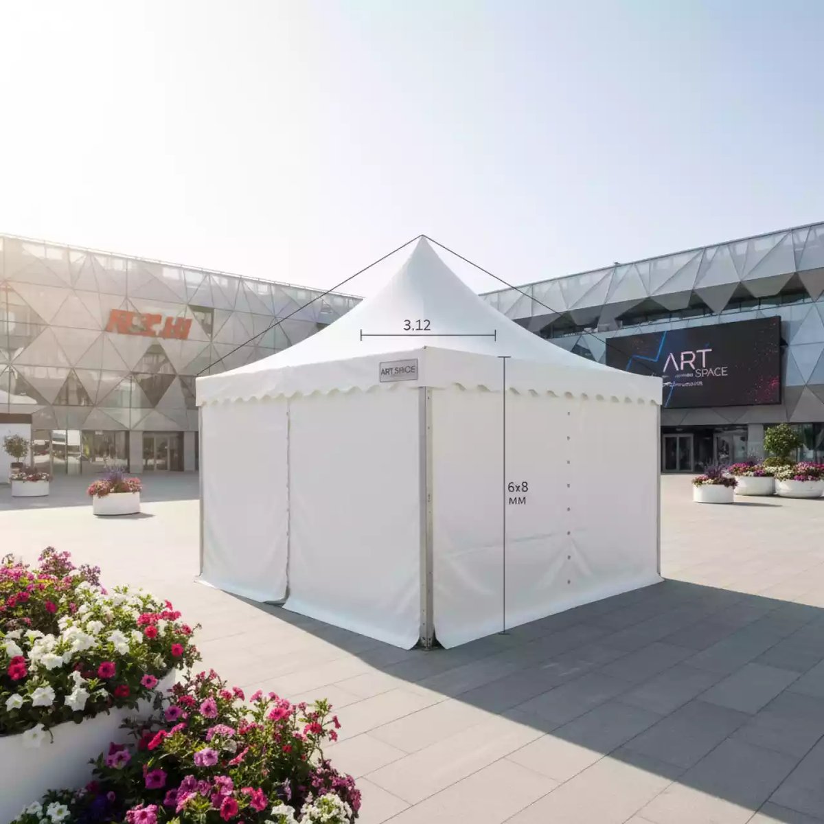 Аренда Шатер тент Green Glade 3006 6х8х3,12 м полиэстер в Red Arena — ART SPACE