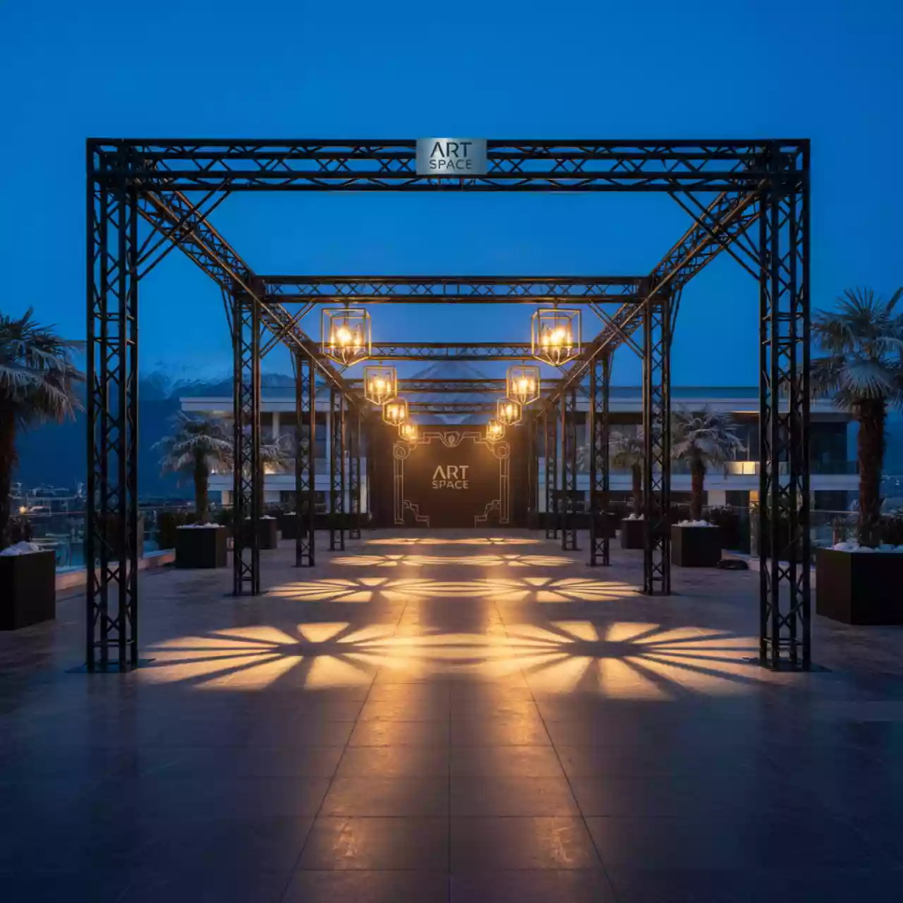 Аренда Шатер тоннельный из ферм 10х8 черный в Radisson Blu Resort & Congress Centre — ART SPACE