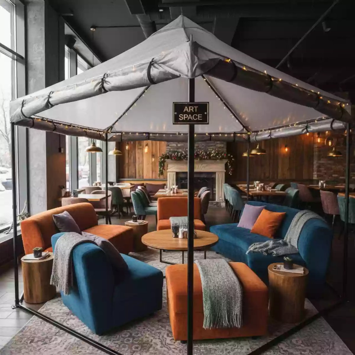 Аренда Шатер трансформер премиум бизон 2х3 в ресторане «Магадан» — ART SPACE