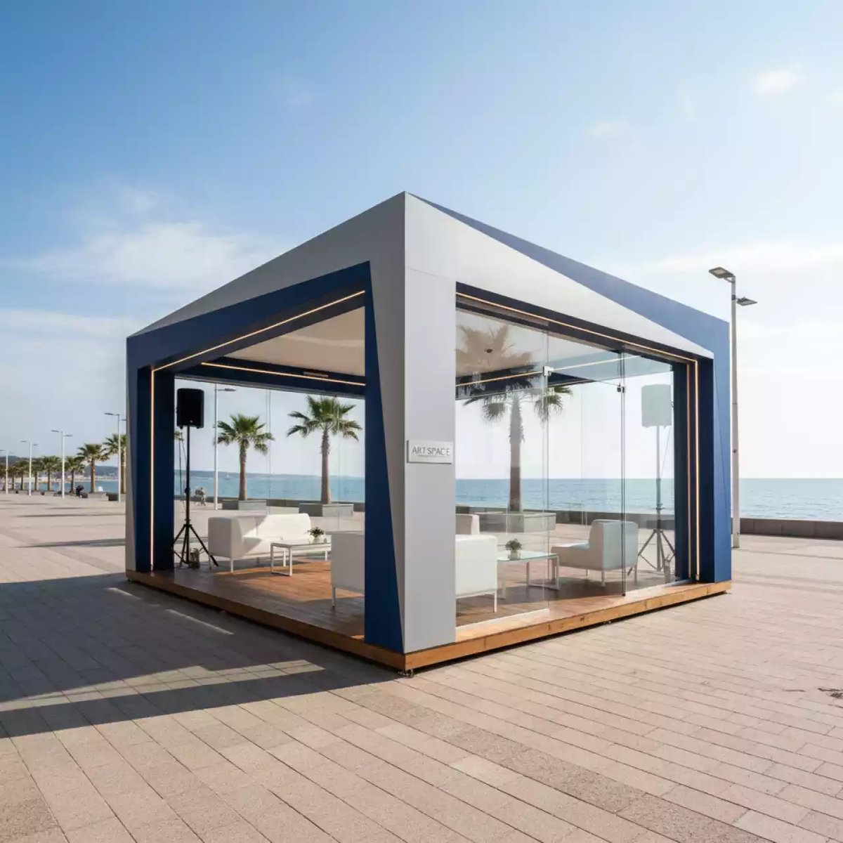 Аренда Шатер трансформер премиум бизон 4х4 м на Имеретинской набережной — ART SPACE