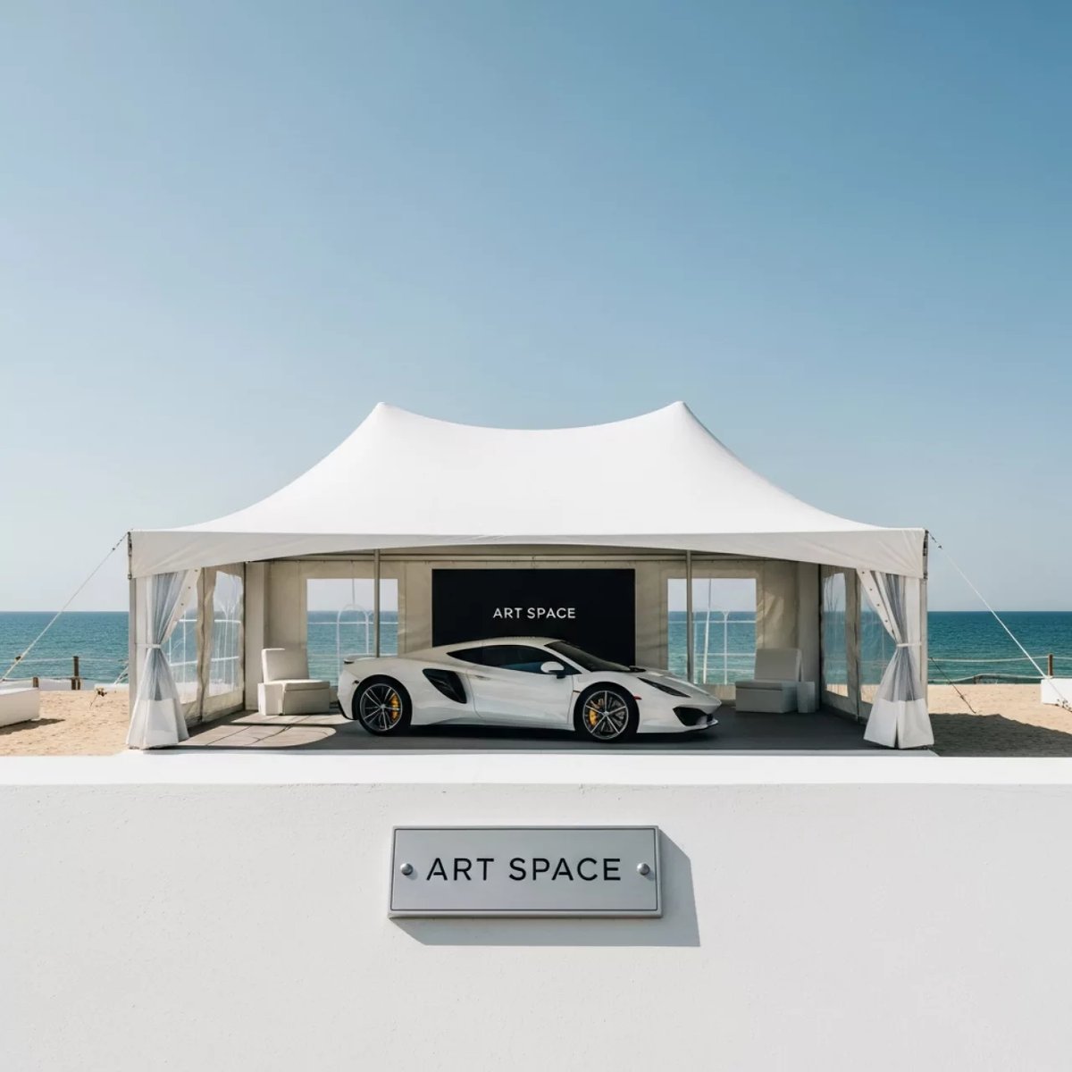 Аренда Шатры для автомобиля в пляжном клубе Del Mar — ART SPACE