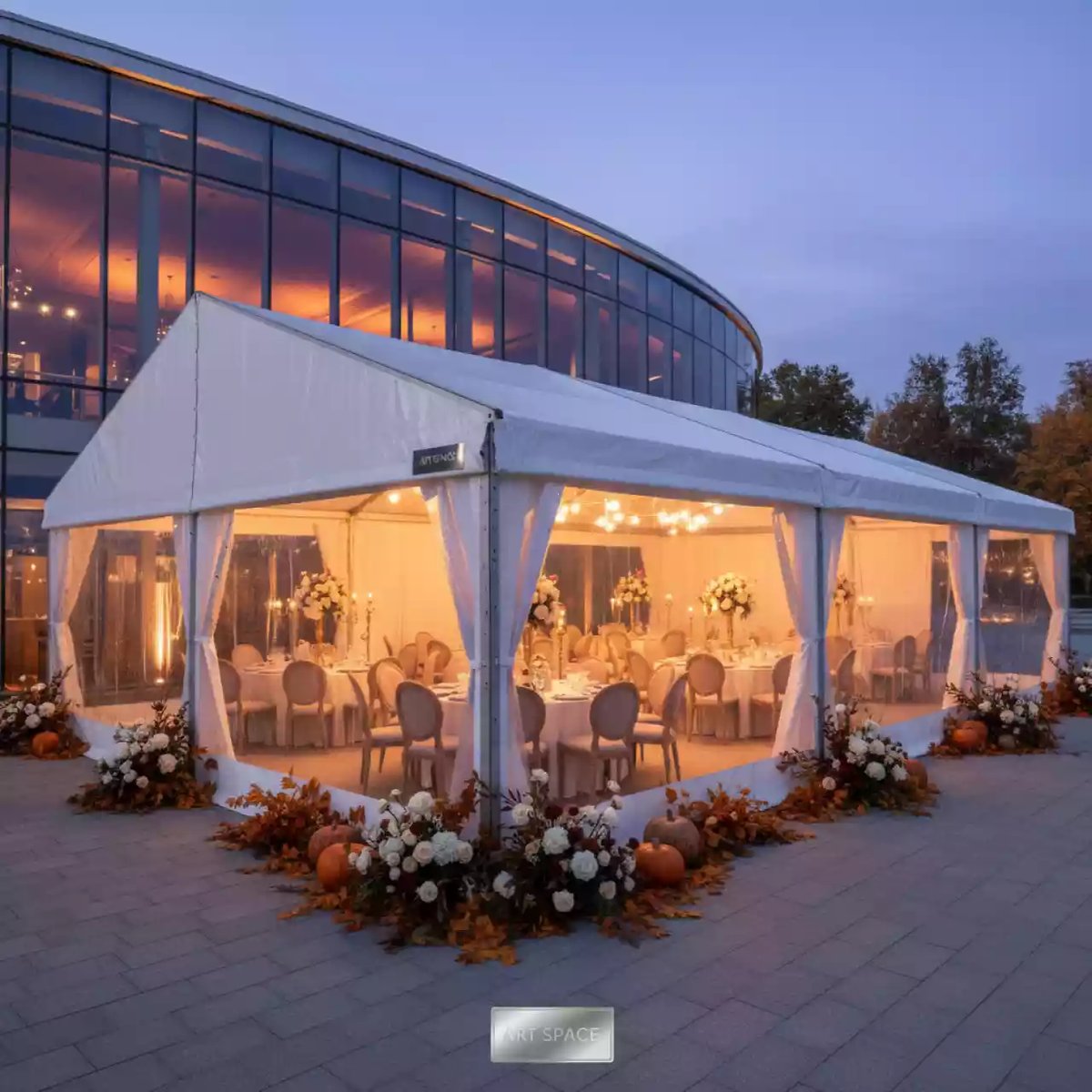 Аренда Шатры двускатные для Veter Winter Fest в Ледовом дворце «Айсберг» — ART SPACE